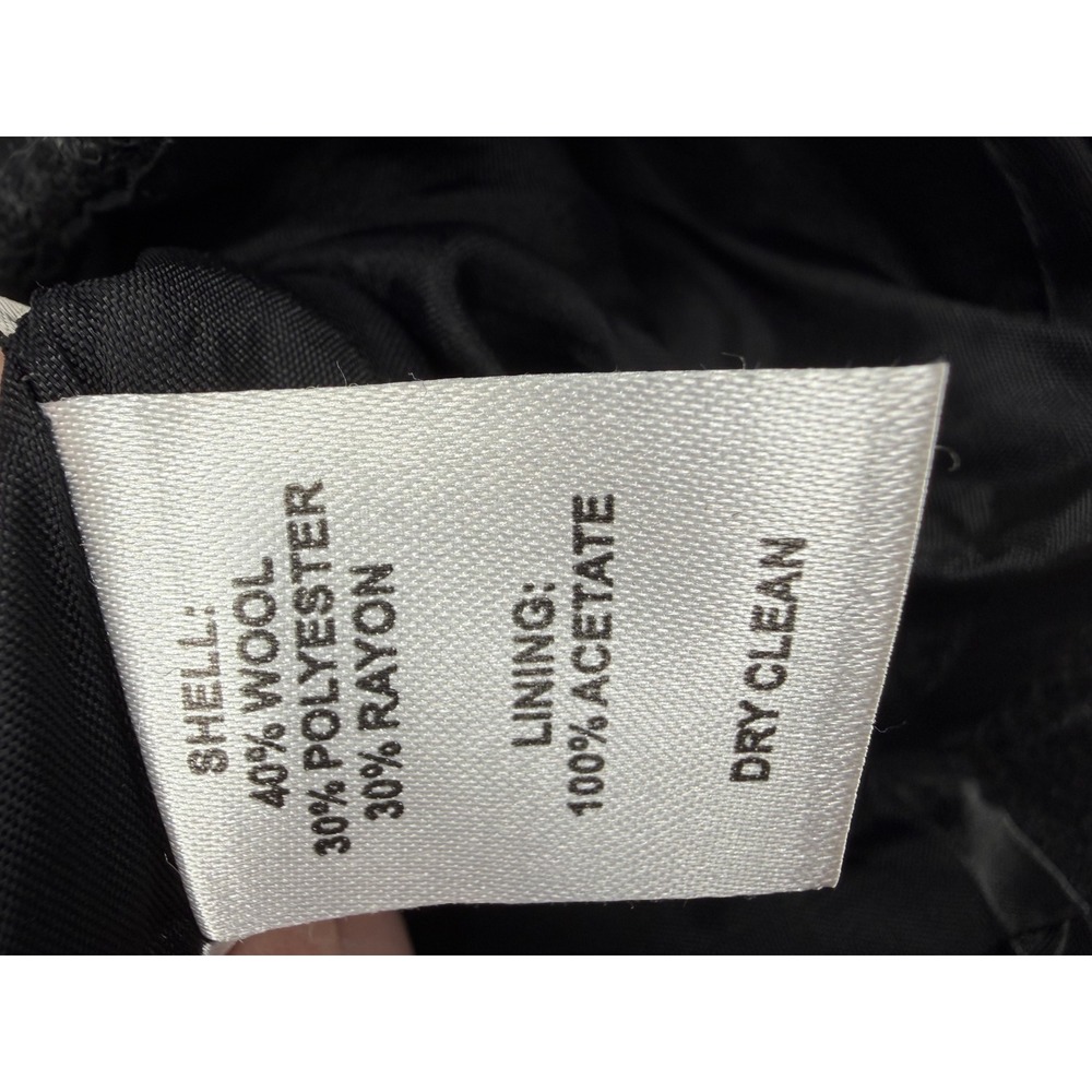 Ann Taylor LOFT Womens Blazer Charcoal Gray Herringbone Wool Blend 0P - Picture 5 of 5